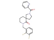 7-(2,3-difluorobenzyl)-2-(2-pyridinylcarbonyl)-2,7-diazaspiro[4.5]decan-6-one