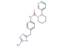 N-{4-[(5-methyl-4H-1,2,4-triazol-3-yl)methyl]phenyl}-2-pyridin-3-ylpiperidine-1-carboxamide