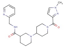 1'-[(1-methyl-1H-pyrazol-3-yl)carbonyl]-N-(pyridin-2-ylmethyl)-1,4'-bipiperidine-3-carboxamide