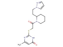 6-methyl-2-[(2-oxo-2-{2-[2-(1H-pyrazol-1-yl)ethyl]-1-piperidinyl}ethyl)thio]-4(3H)-pyrimidinone
