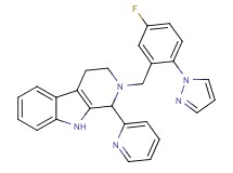 2-[5-fluoro-2-(1H-pyrazol-1-yl)benzyl]-1-(2-pyridinyl)-2,3,4,9-tetrahydro-1H-beta-carboline