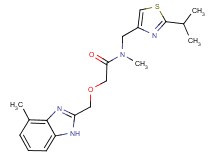 N-[(2-isopropyl-1,3-thiazol-4-yl)methyl]-N-methyl-2-[(4-methyl-1H-benzimidazol-2-yl)methoxy]acetamide