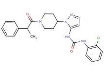 N-(2-chlorophenyl)-N'-{1-[1-(2-phenylpropanoyl)-4-piperidinyl]-1H-pyrazol-5-yl}urea