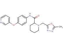 1-[(5-methyl-1,3,4-oxadiazol-2-yl)methyl]-N-[4-(pyridin-3-yloxy)phenyl]piperidine-2-carboxamide