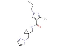 3-methyl-1-propyl-N-{[1-(1H-pyrazol-1-ylmethyl)cyclopropyl]methyl}-1H-pyrazole-4-carboxamide