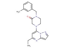 4-(5-ethylpyrazolo[1,5-a]pyrimidin-7-yl)-1-(3-methylbenzyl)-2-piperazinone