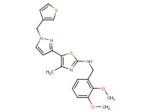 N-(2,3-dimethoxybenzyl)-4-methyl-5-[1-(3-thienylmethyl)-1H-pyrazol-3-yl]-1,3-thiazol-2-amine