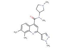 N,7,8-trimethyl-2-(1-methyl-1H-pyrazol-4-yl)-N-(1-methylpyrrolidin-3-yl)quinoline-4-carboxamide