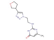 6-methyl-2-({2-[4-(tetrahydrofuran-3-yl)-1H-1,2,3-triazol-1-yl]ethyl}amino)pyrimidin-4(3H)-one