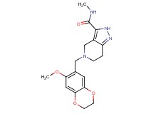 5-[(7-methoxy-2,3-dihydro-1,4-benzodioxin-6-yl)methyl]-N-methyl-4,5,6,7-tetrahydro-2H-pyrazolo[4,3-c]pyridine-3-carboxamide