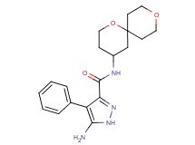 5-amino-N-1,9-dioxaspiro[5.5]undec-4-yl-4-phenyl-1H-pyrazole-3-carboxamide