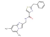 2-benzyl-N-[(5,7-dimethylimidazo[1,2-a]pyridin-2-yl)methyl]-1,3-thiazole-4-carboxamide
