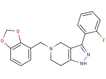 5-(1,3-benzodioxol-4-ylmethyl)-3-(2-fluorophenyl)-4,5,6,7-tetrahydro-1H-pyrazolo[4,3-c]pyridine