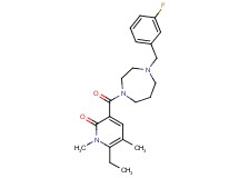 6-ethyl-3-{[4-(3-fluorobenzyl)-1,4-diazepan-1-yl]carbonyl}-1,5-dimethyl-2(1H)-pyridinone