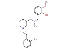 2-methoxy-6-{[methyl({1-[2-(2-methylphenyl)ethyl]-3-piperidinyl}methyl)amino]methyl}phenol