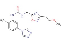 N-{[3-(2-methoxyethyl)-1,2,4-oxadiazol-5-yl]methyl}-N'-[2-methyl-5-(4H-1,2,4-triazol-4-yl)phenyl]urea