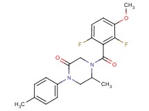 4-(2,6-difluoro-3-methoxybenzoyl)-5-methyl-1-(4-methylphenyl)-2-piperazinone