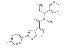 6-(4-fluorophenyl)-N-methyl-N-(1-pyridin-3-ylpropyl)imidazo[2,1-b][1,3]thiazole-3-carboxamide