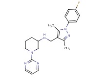 N-{[1-(4-fluorophenyl)-3,5-dimethyl-1H-pyrazol-4-yl]methyl}-1-(2-pyrimidinyl)-3-piperidinamine