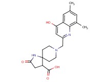 8-[(4-hydroxy-6,8-dimethyl-2-quinolinyl)methyl]-2-oxo-1,8-diazaspiro[4.5]decane-4-carboxylic acid