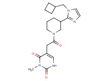 5-(2-{3-[1-(cyclobutylmethyl)-1H-imidazol-2-yl]piperidin-1-yl}-2-oxoethyl)-3-methylpyrimidine-2,4(1H,3H)-dione