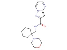 N-[(1-morpholin-4-ylcyclohexyl)methyl]pyrazolo[1,5-a]pyrimidine-2-carboxamide