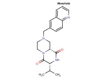 (3R,9aR)-3-isopropyl-8-(6-quinolinylmethyl)tetrahydro-2H-pyrazino[1,2-a]pyrazine-1,4(3H,6H)-dione