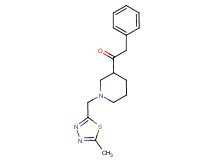 1-{1-[(5-methyl-1,3,4-thiadiazol-2-yl)methyl]-3-piperidinyl}-2-phenylethanone