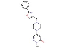 2-methyl-5-{4-[(2-phenyl-1,3-oxazol-4-yl)methyl]-1-piperazinyl}-3(2H)-pyridazinone