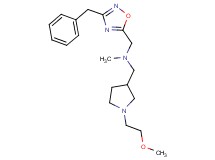 1-(3-benzyl-1,2,4-oxadiazol-5-yl)-N-{[1-(2-methoxyethyl)-3-pyrrolidinyl]methyl}-N-methylmethanamine