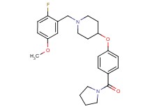 1-(2-fluoro-5-methoxybenzyl)-4-[4-(1-pyrrolidinylcarbonyl)phenoxy]piperidine