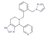 5-[2-(1H-pyrazol-1-ylmethyl)benzyl]-4-pyridin-3-yl-4,5,6,7-tetrahydro-1H-imidazo[4,5-c]pyridine