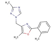 3-methyl-1-{[5-methyl-2-(2-methylphenyl)-1,3-oxazol-4-yl]methyl}-1H-1,2,4-triazole