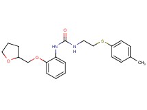 N-{2-[(4-methylphenyl)thio]ethyl}-N'-[2-(tetrahydrofuran-2-ylmethoxy)phenyl]urea