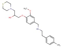 1-[2-methoxy-4-({[2-(4-methylphenyl)ethyl]amino}methyl)phenoxy]-3-(4-thiomorpholinyl)-2-propanol