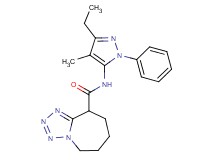 N-(3-ethyl-4-methyl-1-phenyl-1H-pyrazol-5-yl)-6,7,8,9-tetrahydro-5H-tetrazolo[1,5-a]azepine-9-carboxamide
