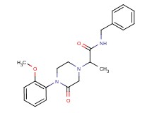 N-benzyl-2-[4-(2-methoxyphenyl)-3-oxo-1-piperazinyl]propanamide