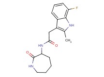2-(7-fluoro-2-methyl-1H-indol-3-yl)-N-(2-oxoazepan-3-yl)acetamide