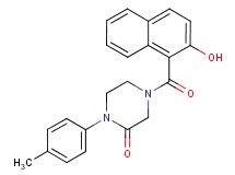 4-(2-hydroxy-1-naphthoyl)-1-(4-methylphenyl)-2-piperazinone