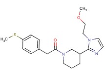 3-[1-(2-methoxyethyl)-1H-imidazol-2-yl]-1-{[4-(methylthio)phenyl]acetyl}piperidine