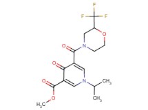 methyl 1-isopropyl-4-oxo-5-{[2-(trifluoromethyl)morpholin-4-yl]carbonyl}-1,4-dihydropyridine-3-carboxylate