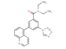 N,N-diethyl-3-(5-quinolinyl)-5-(1H-tetrazol-1-yl)benzamide