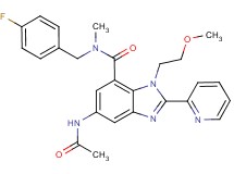 5-(acetylamino)-N-(4-fluorobenzyl)-1-(2-methoxyethyl)-N-methyl-2-(2-pyridinyl)-1H-benzimidazole-7-carboxamide