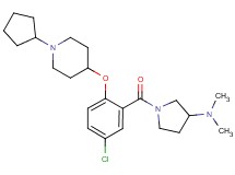 1-{5-chloro-2-[(1-cyclopentyl-4-piperidinyl)oxy]benzoyl}-N,N-dimethyl-3-pyrrolidinamine