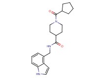 1-(cyclopentylcarbonyl)-N-(1H-indol-4-ylmethyl)-4-piperidinecarboxamide