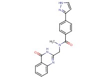 N-methyl-N-[(4-oxo-3,4-dihydro-2-quinazolinyl)methyl]-4-(1H-pyrazol-3-yl)benzamide