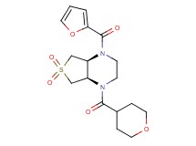 (4aR*,7aS*)-1-(2-furoyl)-4-(tetrahydro-2H-pyran-4-ylcarbonyl)octahydrothieno[3,4-b]pyrazine 6,6-dioxide