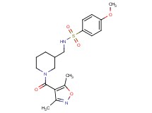 N-({1-[(3,5-dimethyl-4-isoxazolyl)carbonyl]-3-piperidinyl}methyl)-4-methoxybenzenesulfonamide
