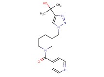 2-{1-[(1-isonicotinoyl-3-piperidinyl)methyl]-1H-1,2,3-triazol-4-yl}-2-propanol trifluoroacetate (salt)