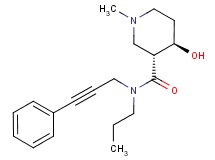 rel-(3R,4R)-4-hydroxy-1-methyl-N-(3-phenyl-2-propyn-1-yl)-N-propyl-3-piperidinecarboxamide trifluoroacetate (salt)